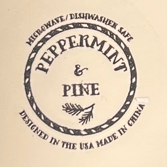 Peppermint & Pine MERRY Matte Off-white with Green Glossy Glaze Stoneware Mug - Picture 8 of 8